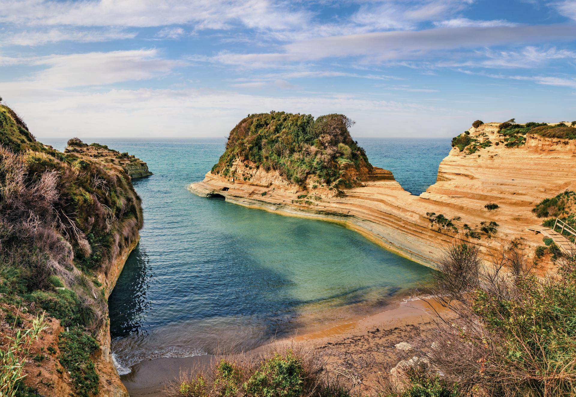 Bay of Canal d'Amour in Corfu.
