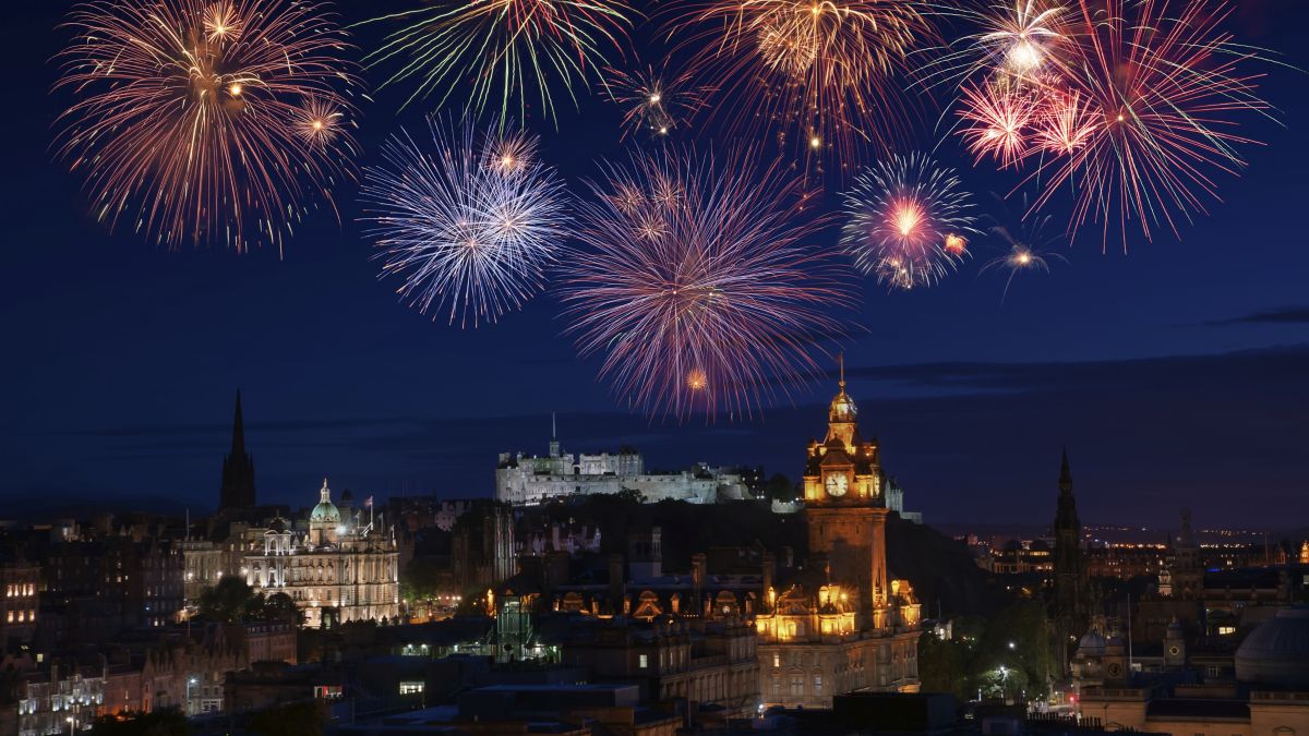 Fireworks in Edinburgh.
